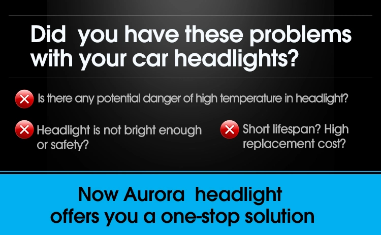 High Quality Aurora 1+1 Patent Design F2 58W 15000 Lm LED Head Light H7 LED Bulbs