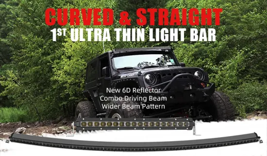 ATV UTV off Road Curved Lightbar 20 26 32 38 44 50 Inch Single Row Thin Slim Curved LED Light Bar