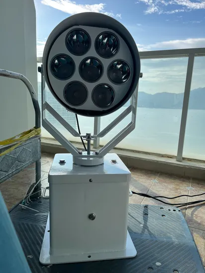 Stainless Steel LED Searchlight 200W, Dual Head Boat Light, 24VDC, Marine Spotlight, 